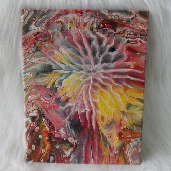 Handmade Abstract Acrylic Pour Painting